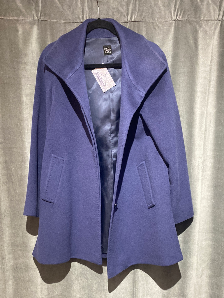 Cinzia Rocca Periwinkle 3 Button Collared Coat