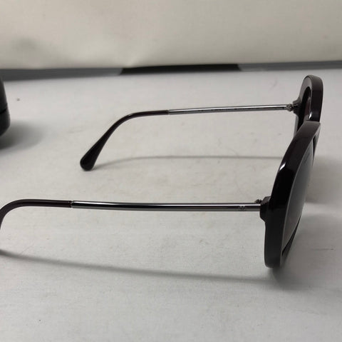Chanel Polarised Burgundy Plastic Round Sunnies