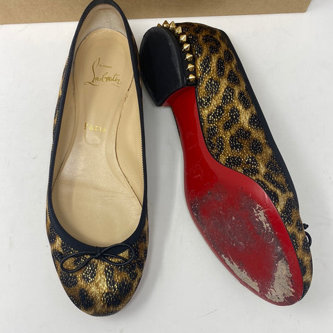 Christian Louboutin Leopard Chunky Heeled Flat