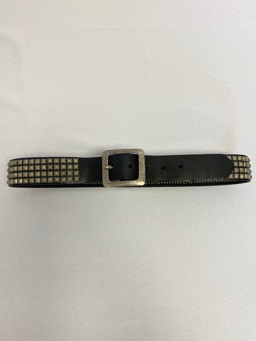 Silver and Black Studded Belt