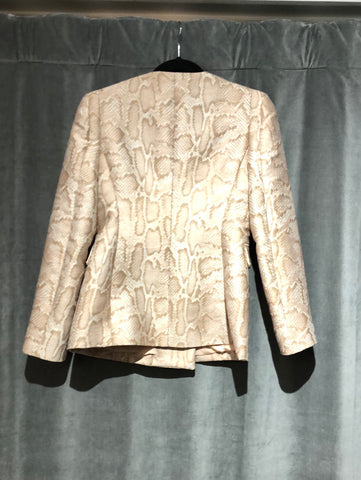 Stella McCarrtney Snakeskin Tan and Light PInk Sparkle Double Breasted Blazer