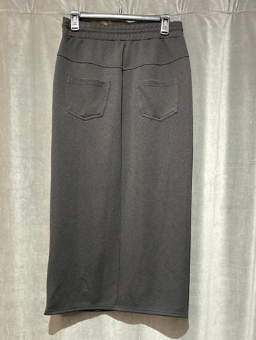 The Kooples Sport Black Midi Track Pant Sirt with Red Stripes