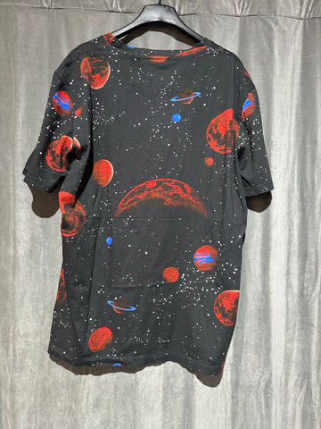 Gucci Mens T Shirt with Planets and Giant Snake