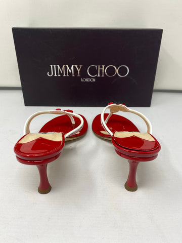 Jimmy Choo Wendy Red Flip Flop Heel