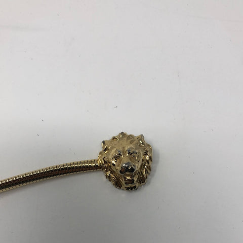 Vintage: Anne Klein Golden Elastic Lion Head Hook Belt