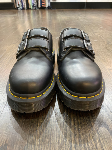 Dr. Martens Double Buckle Strap Black Oxford Shoes