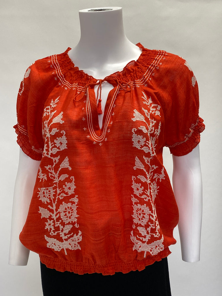 Joie Cotton Embroidered Top