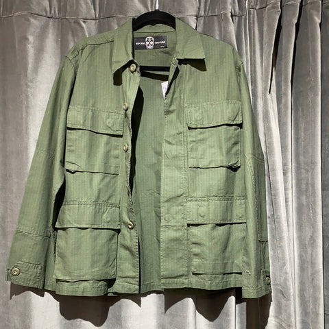 Hip Chik Couture Army Green Jacket with Writing On the Back