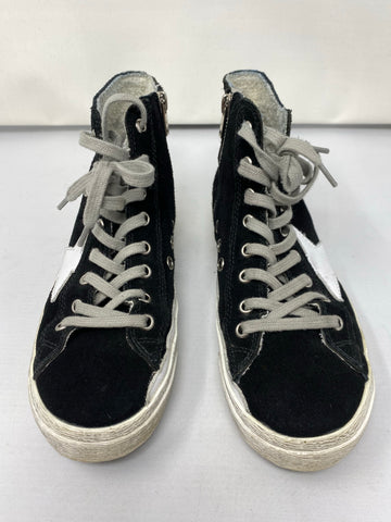 Golden Goose Black suede High Top Sneakers withWhite Leather Star