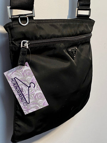 Vintage: Prada Black Nylon Cross body Bag