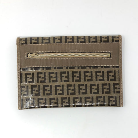 Vintage: Fendi F Logo Coated Flat Wallet