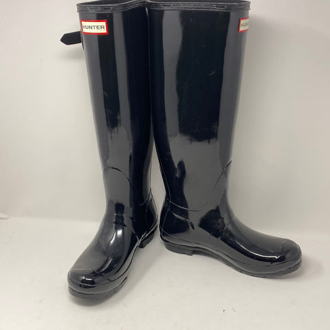 HUNTER Black Rubber Rainboots