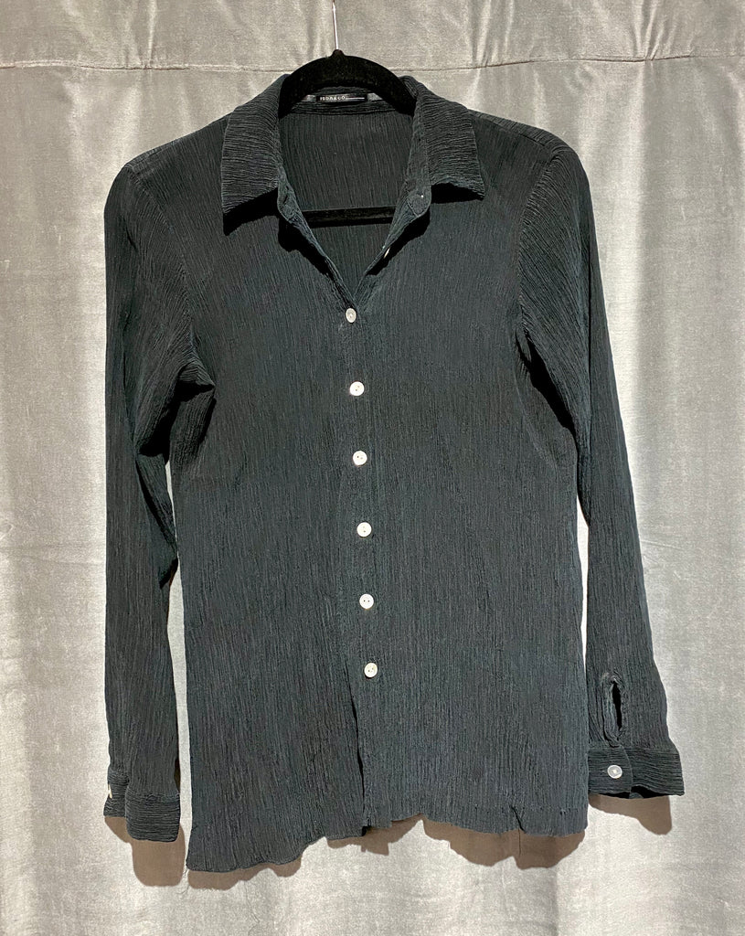ISDA&CO Black Long sleeve button down top