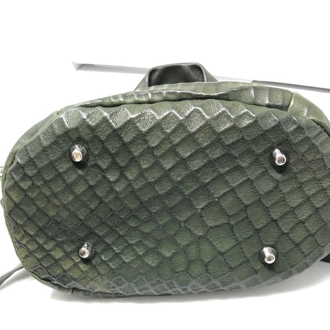 Daniella Lehavi Dark Green Crossbody Textured Leather Bag