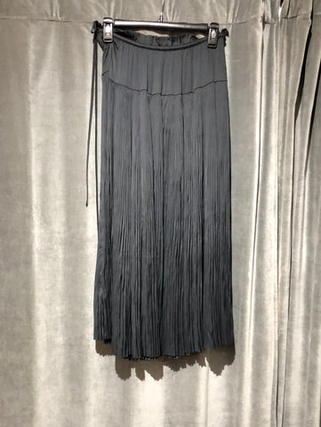 Ulla Johnson Black Elastic Waist Full Silk Midi Skirt