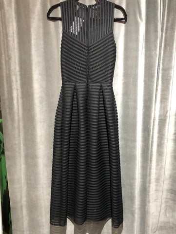 MAJE Sleeveless Scuba Fit and Flare Midi Dress