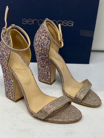 Sergio Rossi Multi Color Glitter Sandal