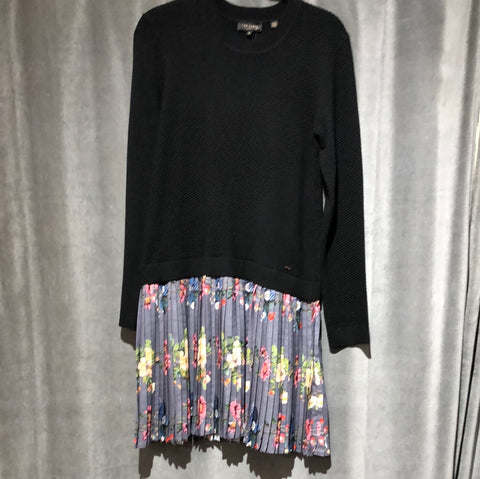 Ted Baker Izitaa oracle knit sweater dress with pleated bottom