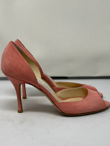 Jimmy choo Peep Toe Koral Suede Pump