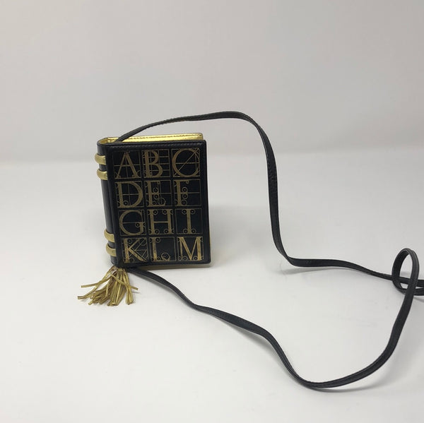 Vintage: Paloma Picassi Black and Gold Alphabet Mini Bag