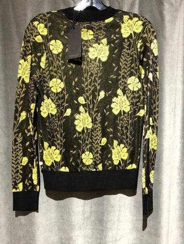 Scotch and Soda long sleeve leaf print knit