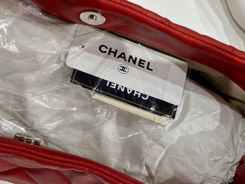 Chanel Timeless CC Shoulder Hobo Bag Red