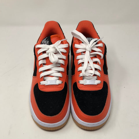 Nike Air Force 1 Lxx Leather And Suede Sneakers In Orange