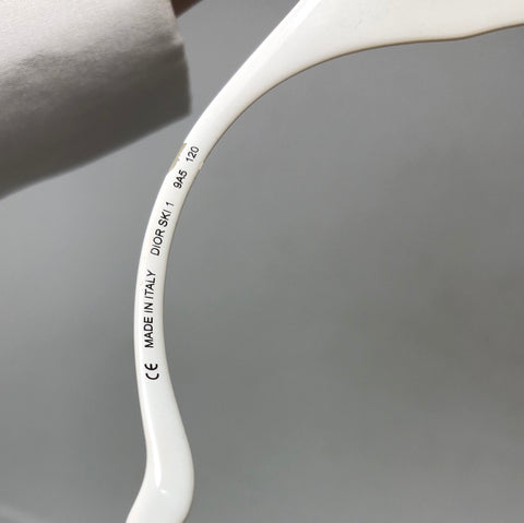 VINTAGE: Christian Dior White SKI 1 (no closure) Sunnies