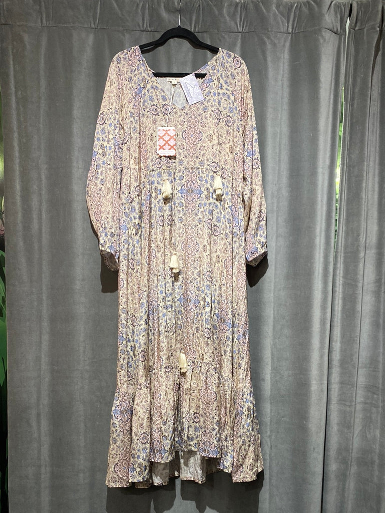 Roller Rabbit Printed Long Sleeve Maxi Dress