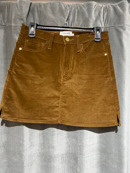 FRAME Denim brown Corduroy Mini Skirt