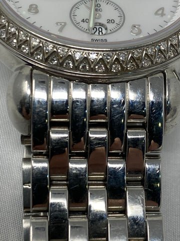 Michele Watch with Round Face and Diamonds
