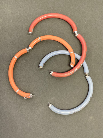 Set of 3 Enamel and Diamond Bracelets