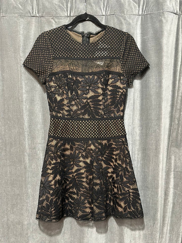 BCBG 'Eleanor' Black Short Sleeve Dress