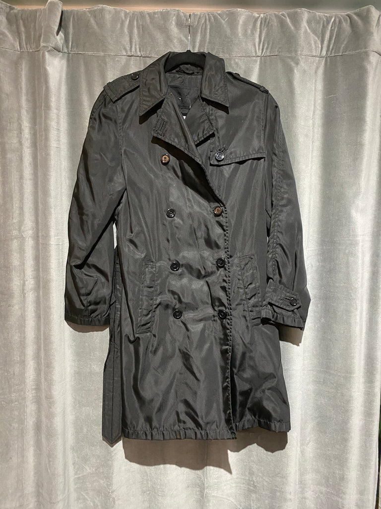 Vintage: Prada Black Collared Raincoat