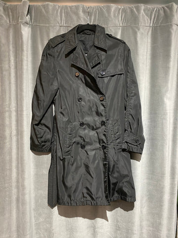 Vintage: Prada Black Collared Raincoat