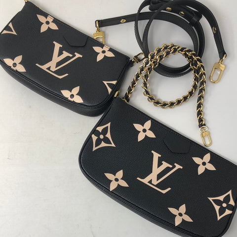 Louis Vuitton multi Pochette Black and Tan
