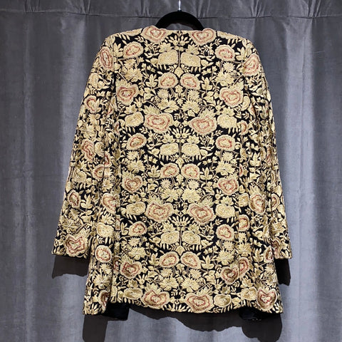 Alice & Olivia brown Sequin/ Embroidered Gold and Beaded Coat