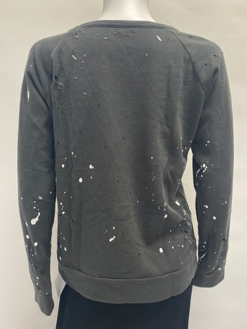 Chaser Splatter Paint Distressed Sweatshirt