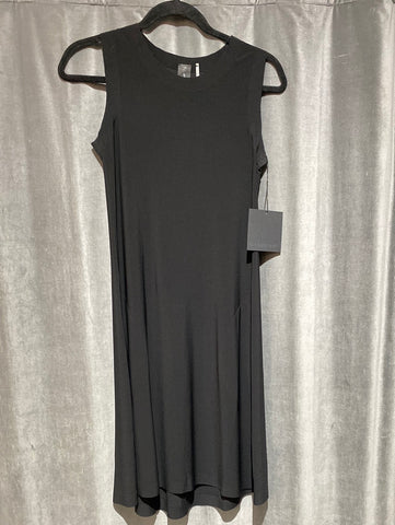 Norma Kamali Black Stretch Sleeveless Swing Dress