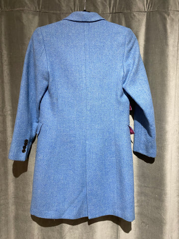Arthur and Fox Blue Collared Wool Button Coat