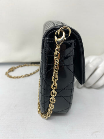 Vintage: Miss Dior Promenade Patent Leather Crossbody Bag with Gold Link DIOR Chain