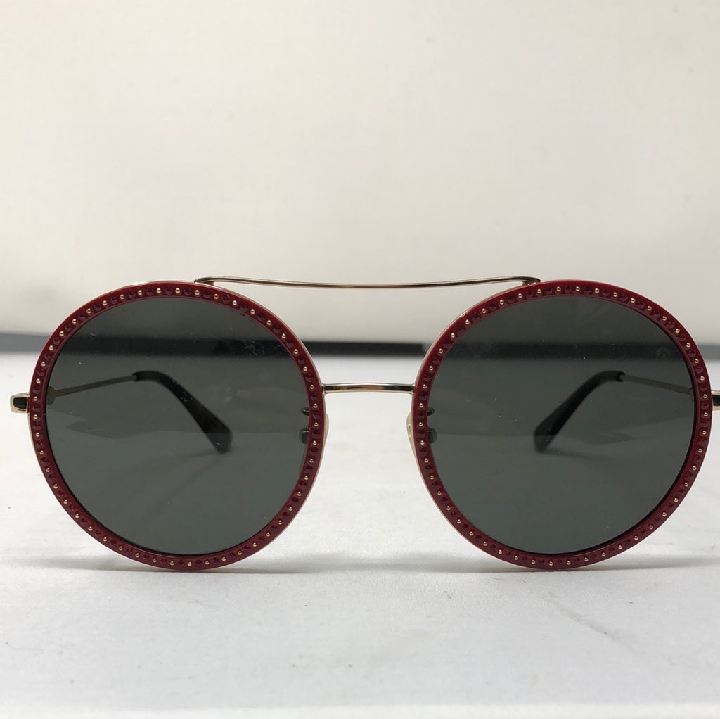 Gucci Red Circle oversized Bling Sunnies