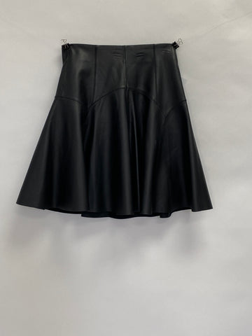 Sprotmax Code Leather Short Flare Skirt