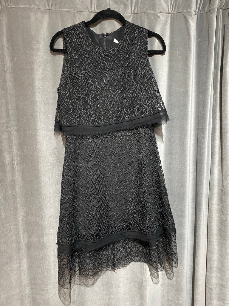 Jonathan Simkai Sleeveless Cropped OVerlay Embroidered Dress