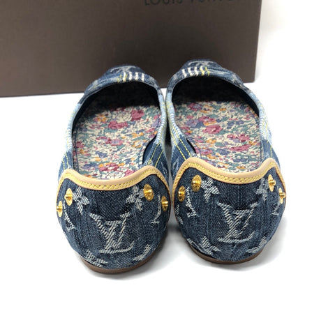 VINTAGE: Louis Vuitton Patchwork Denim Ballerina Flat