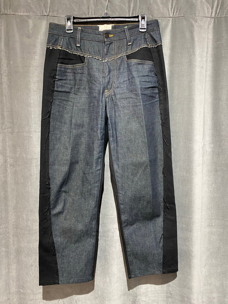 Colovos Two Tone Blue and Black Straight Leg Jeans