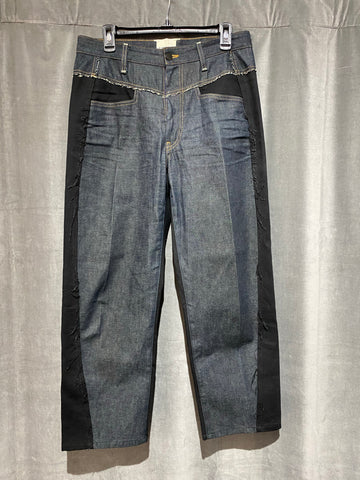 Colovos Two Tone Blue and Black Straight Leg Jeans
