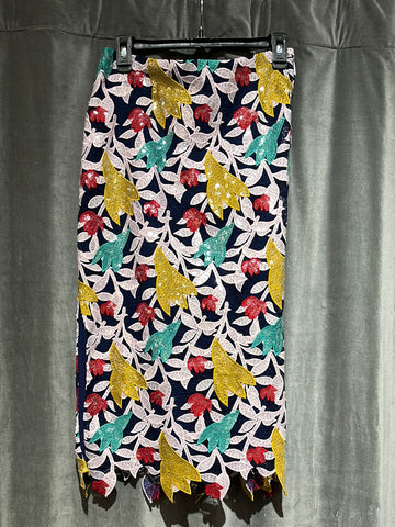 PRABAL GURUNG Floral Sequin Skirt