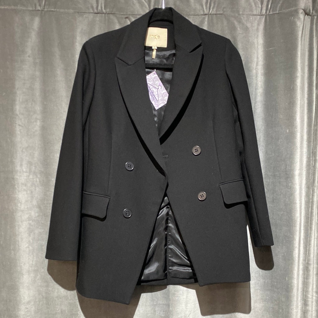 Maje Black Double Breasted Blazer