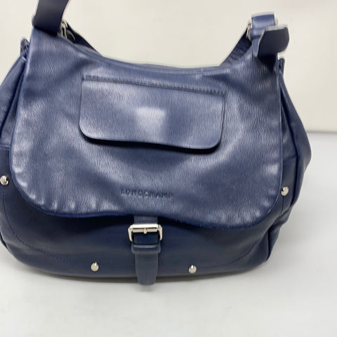 Vintage: Longchamp Navy Leather Crossbody Bag